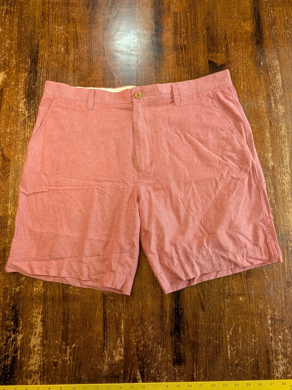 J. Crew Rivington Shorts Mens 36 Heathered Red Lightweight 100% Cotton